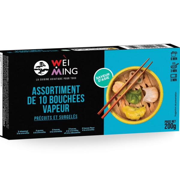 Assortiment de 10 bouchées vapeur