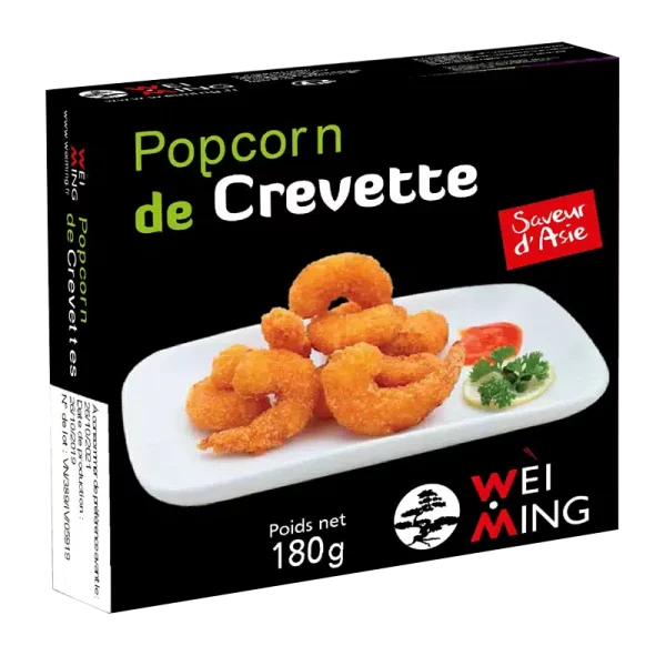 3275760001445 POP CORN DE CREVETTE WEI MING 180G