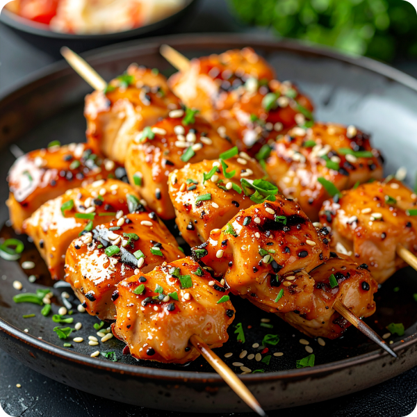 Mini brochettes de poulets yakitari