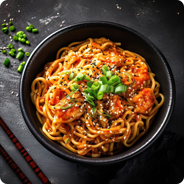 Nouilles Udon sauce épicée coréenne