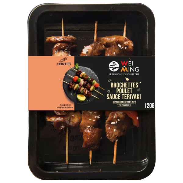 Brochettes poulet sauce teriyaki