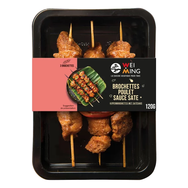 Brochettes poulet sauce saté